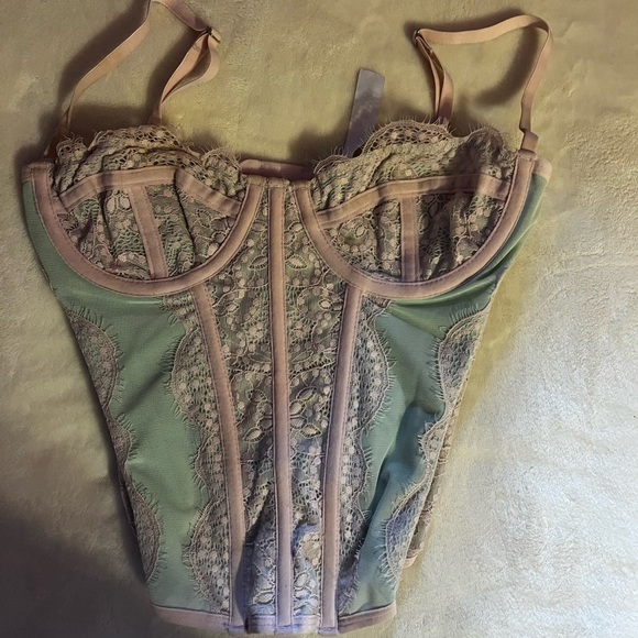 Light pink and blue urban outfitters corset top - Picture 1 of 1